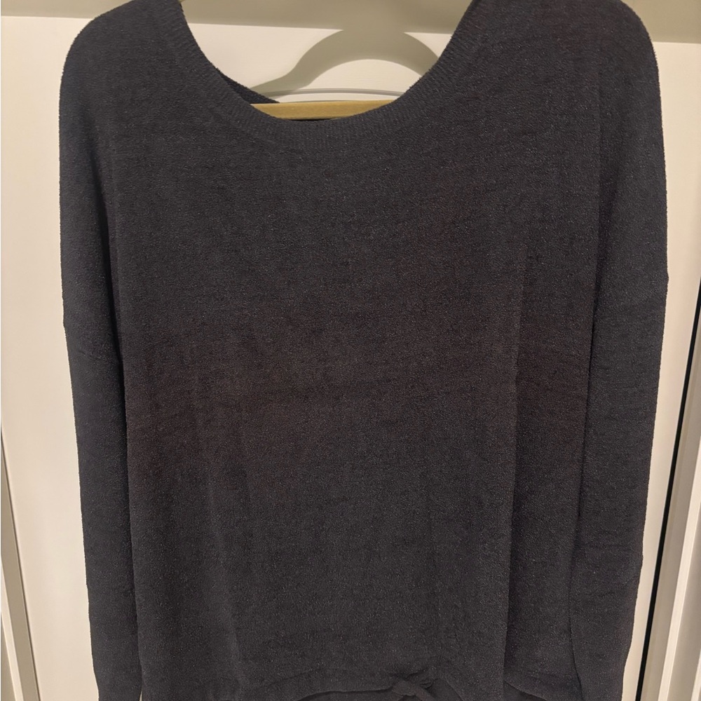 Barefoot Dreams CozyChic Ultra Lite Pullover in Dark Gray